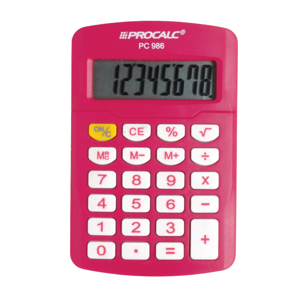 Calculadora Pessoal Procalc Pc986-p 8 Dígitos Pink