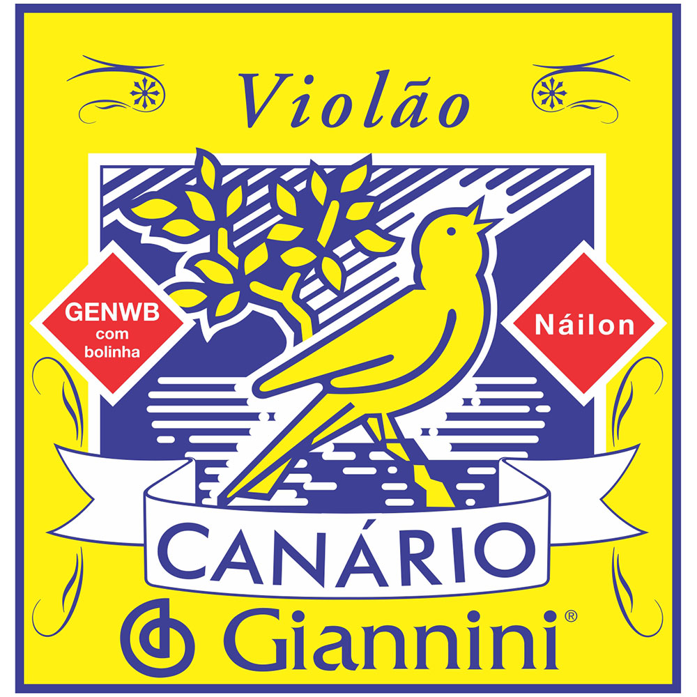 Corda Para Violão Giannini Genwb Canário Com Bolinha Nylon Média