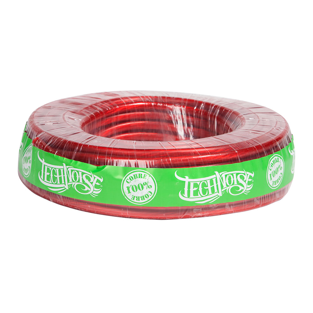 Cabo De Potencia Technoise 100% Cobre Vermelho 50 Mm Rolo 15 Metros