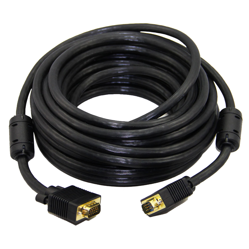 Cabo Nwt Para Monitor Vga Hd15m X Hd15m 20m Preto Com Filtro