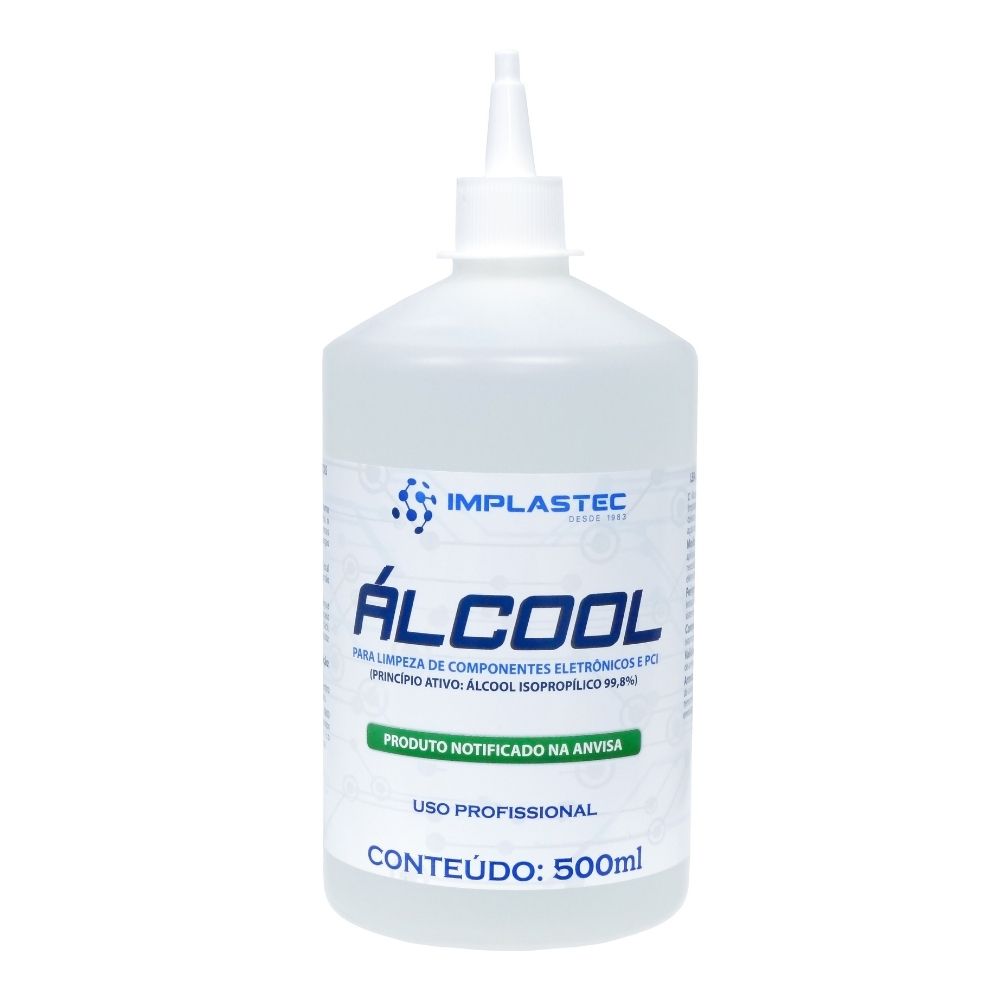 Alcool Implastec Isopropílico 99,8% 500ml