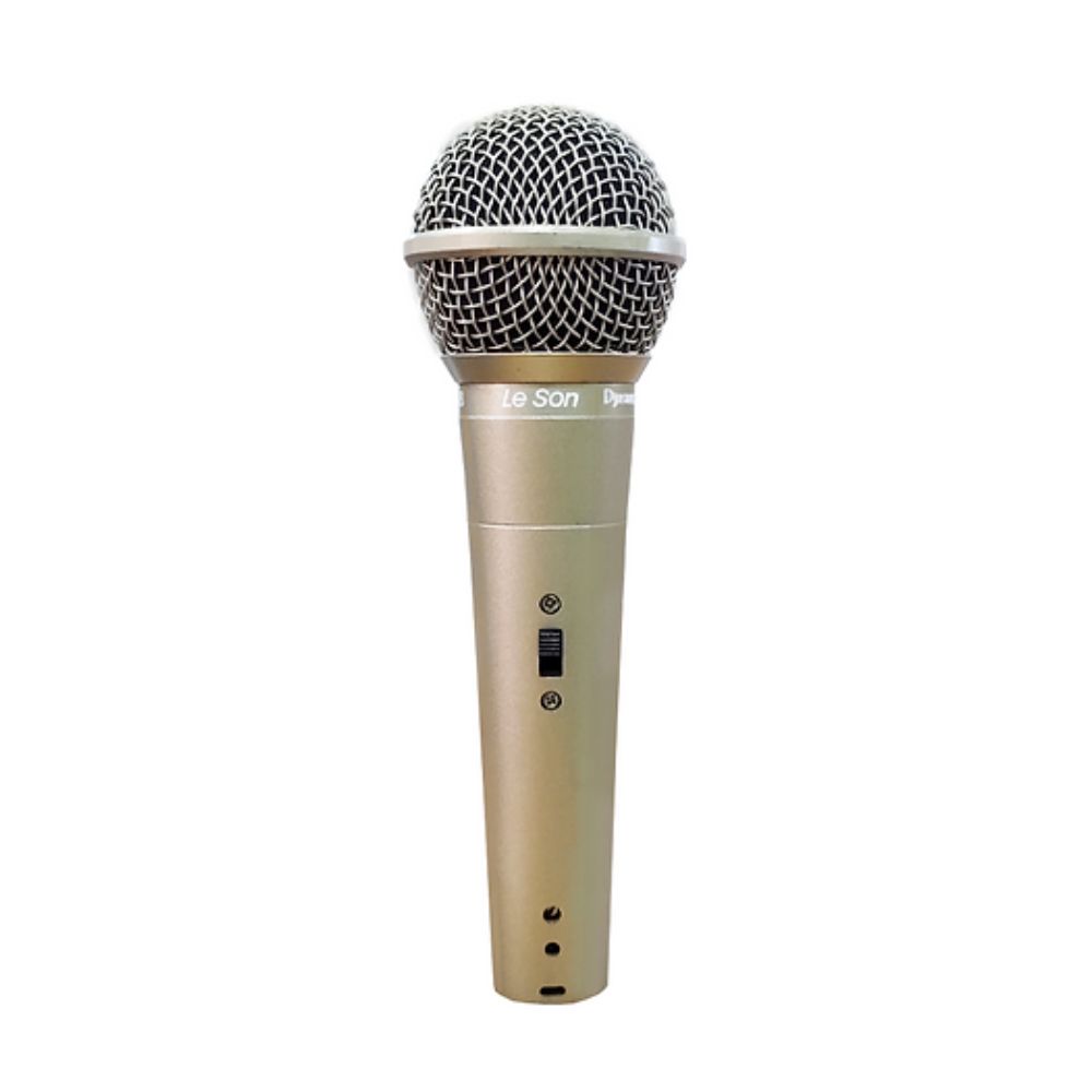 Microfone Leson Ls-58 Metálico Champanhe Cardioide Cabo 5 Metros