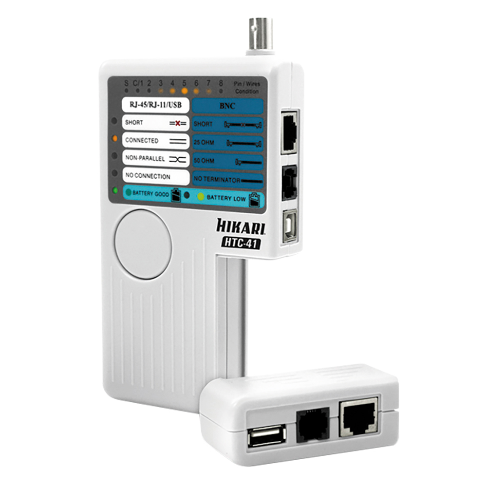 Testador Cabo De Rede Hikari Rj11/ Rj45/ Usb/ Bnc Htc-41 21i536