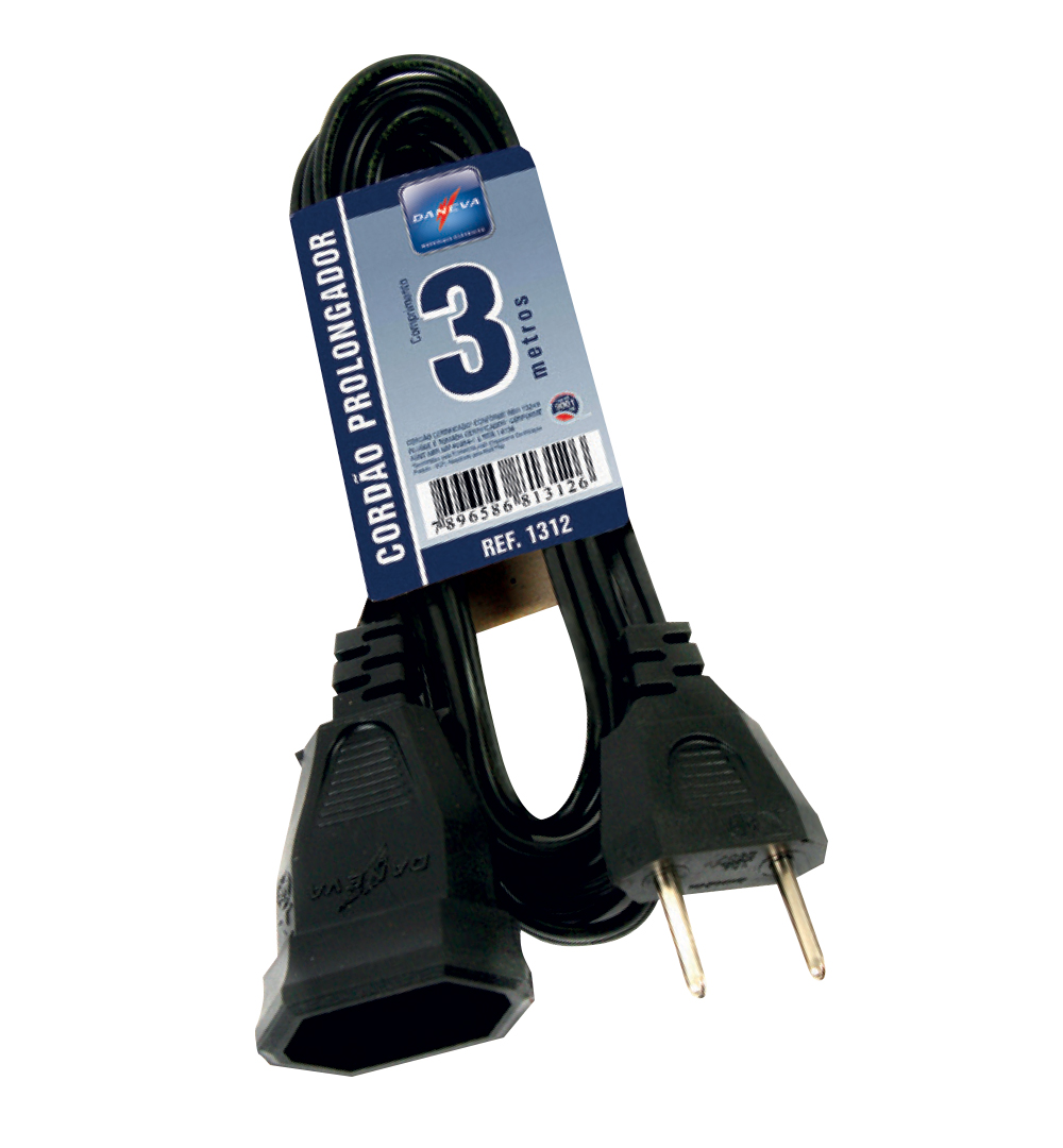 Cordão Prolongador Daneva 3 Metros Ref.1312