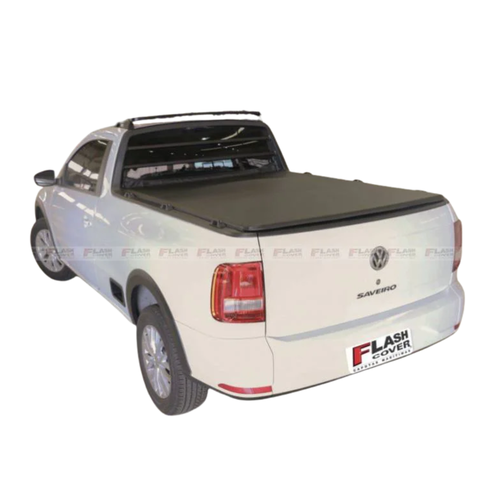 Capota Marítima Concórdia Flash Cover Ba155l Volkwagen Saveiro Cabine Simples Com Gancho 2010+ Baguete