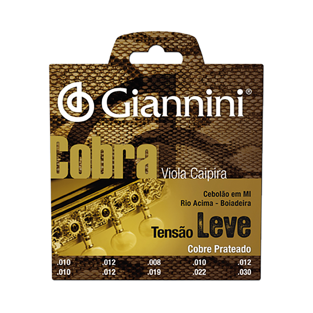 Corda Viola Caipira Giannini Gesvl Leve Cobre Prateado