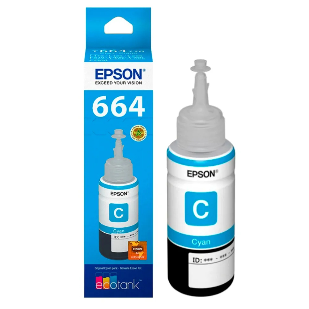Refil Tinta Epson Azul T664220-al