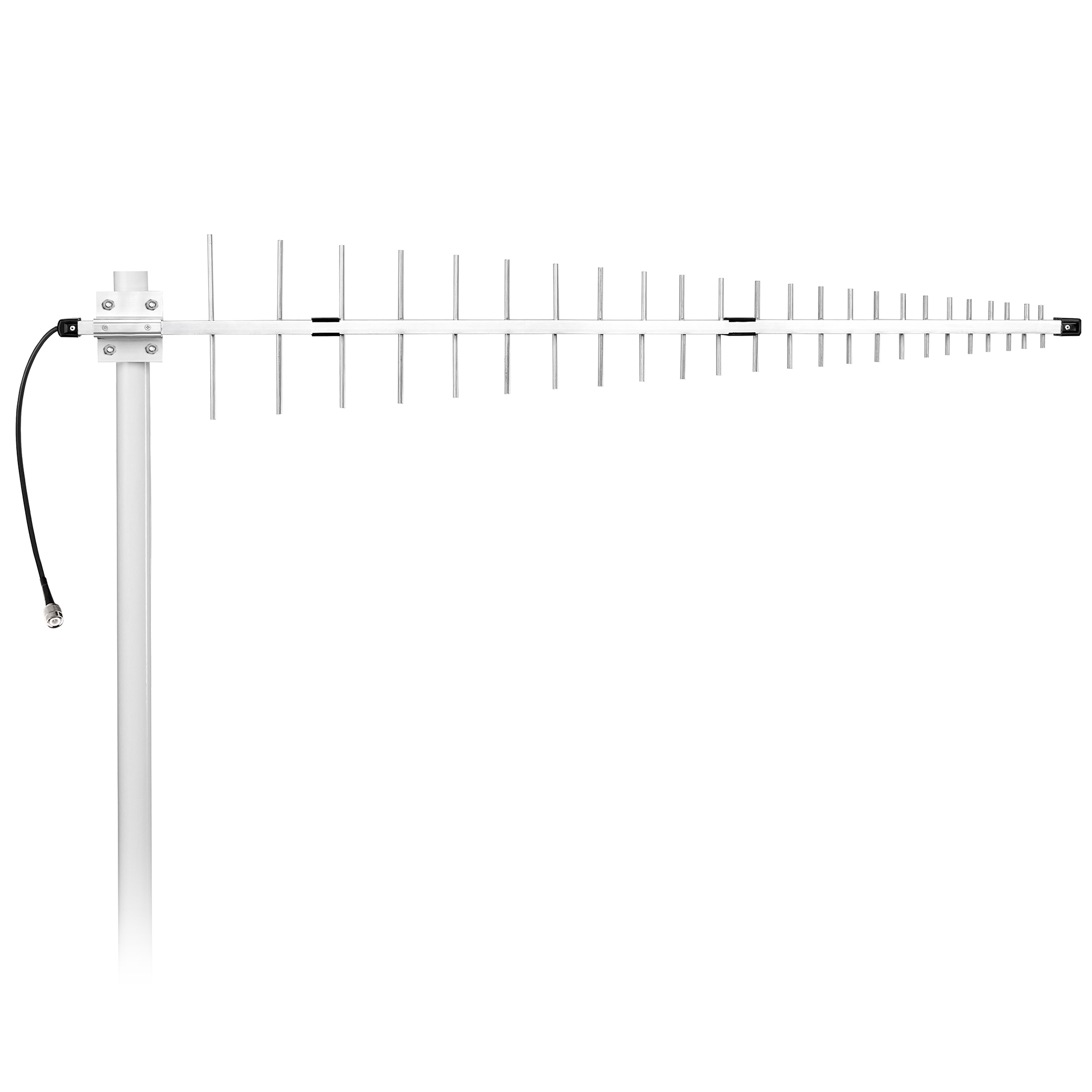 Antena Externa Para Celular Quadriband Aquário Cf-4000 800, 900, 1800 E 1900 Mhz 12 Dbi