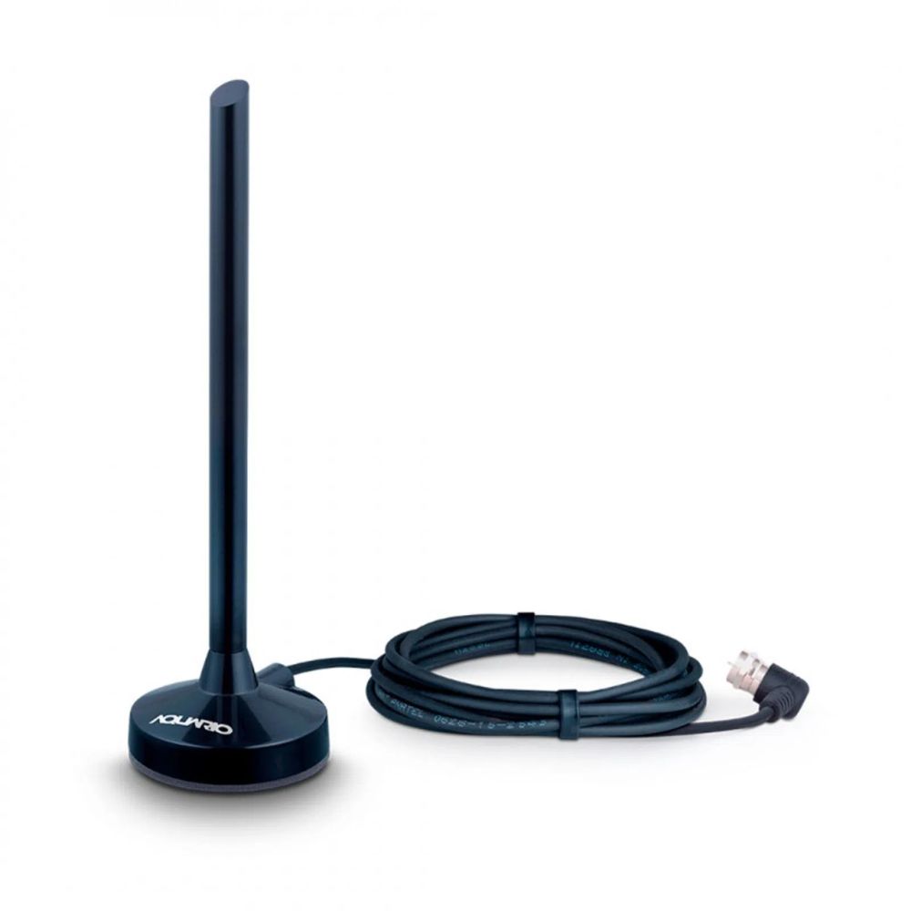 Antena Interna/ Externa Aquário Dtv-100p Vhf/ Uhf/ Fm/ Hdtv/ 4k Cabo 2,5m