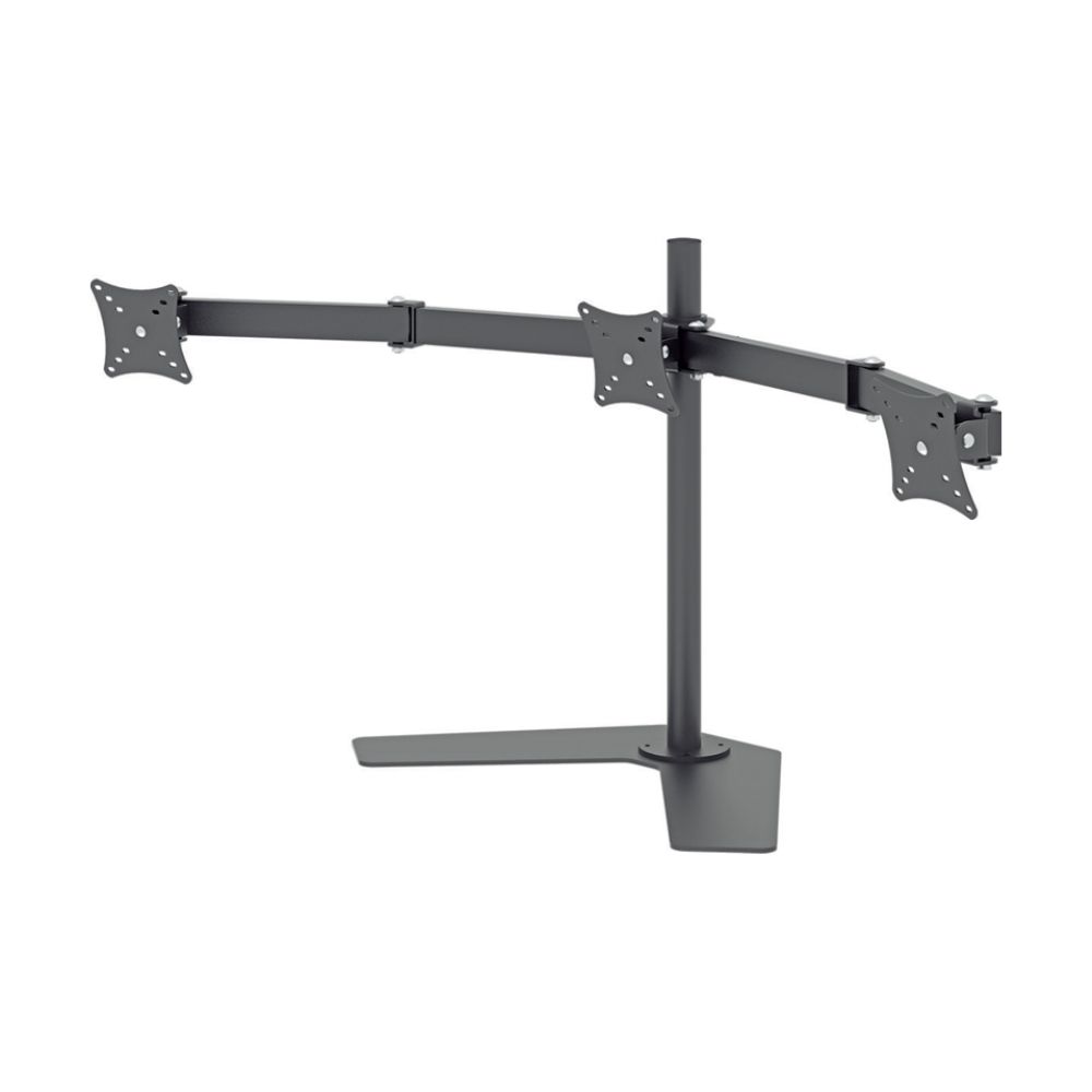 Suporte De Mesa Articulado Multivisão Com Inclinação Para Três Monitores De 10” A 24”