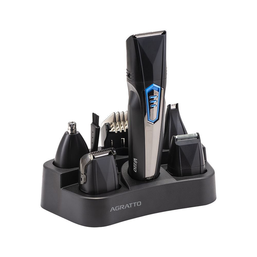 Aparador De Pelos Agratto Vizzo Ap-03 7 Em 1 Bivolt Preto