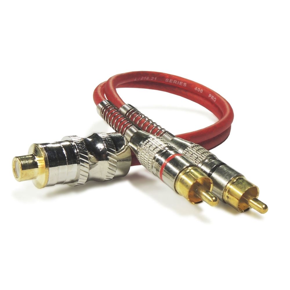 Cabo Rca 'y' Technoise Series 400 Pro 2 Macho X 1 Femea Vermelho - 20cm