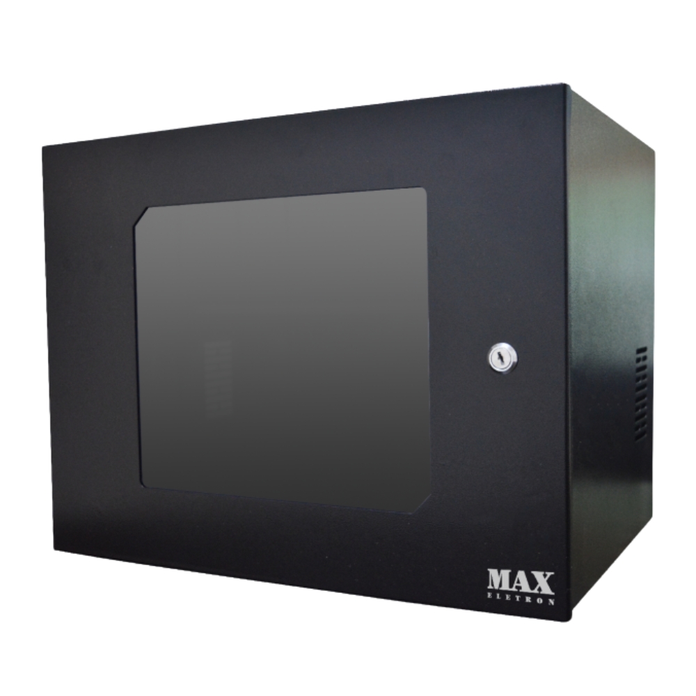 Mini Rack Max Eletron 19" 08u X 350mm Preto