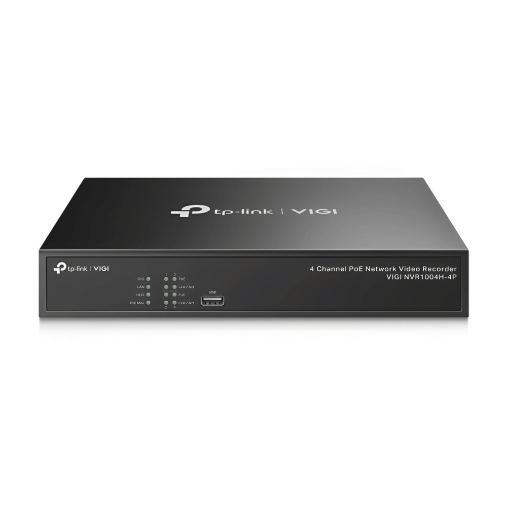 Gravador De Vídeo Em Rede Tp-link Vigi Nvr1004h-4p Poe+ 4 Canais