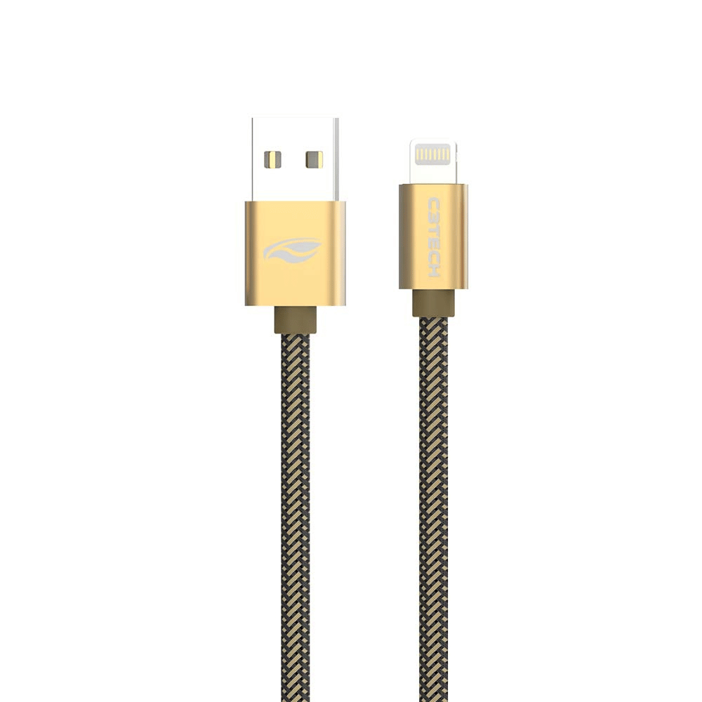 Cabo Usb A X Lightning C3tech Cb-210gd 2,0a 2m Dourado