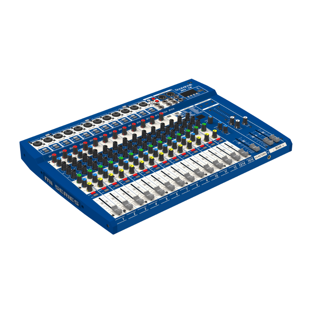 Mesa De Som Mixer Analógico Soundcraft Mi-16 16 Canais Bluetooth E Usb