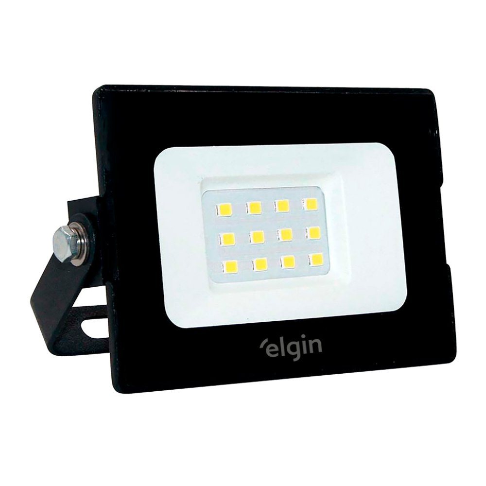 Refletor Led Elgin 10w 6500k Preto