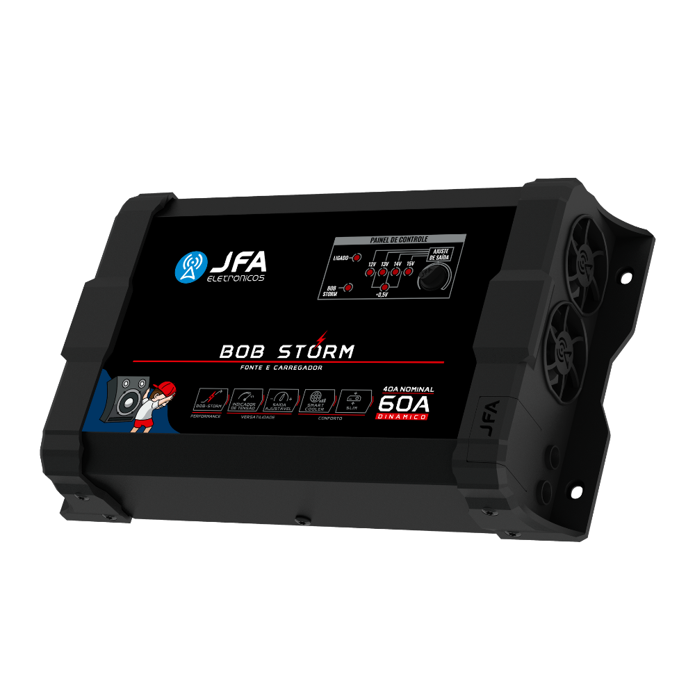 Fonte E Carregador De Bateria Jfa Automotivo Bob Storm 60a