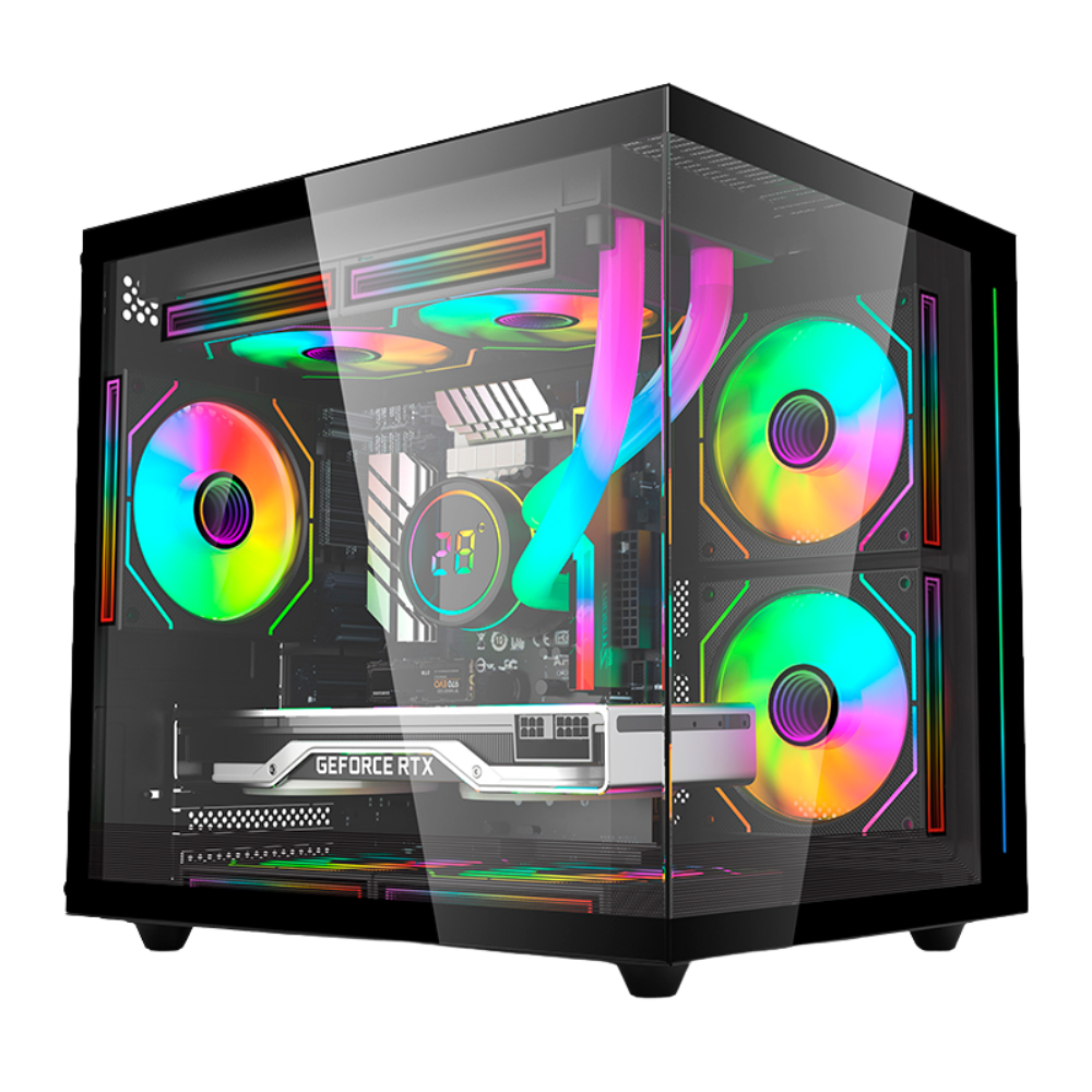 Gabinete Sem Fonte C3tech Gaming Aquarius Mt-g810bk - Preto