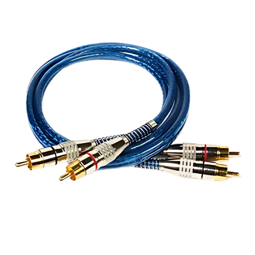 Cabo Rca Blindado 2x2 Nwt 1m - Azul