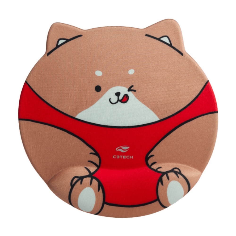 Mouse Pad C3tech Mp-500rd Com Apoio Ergonômico