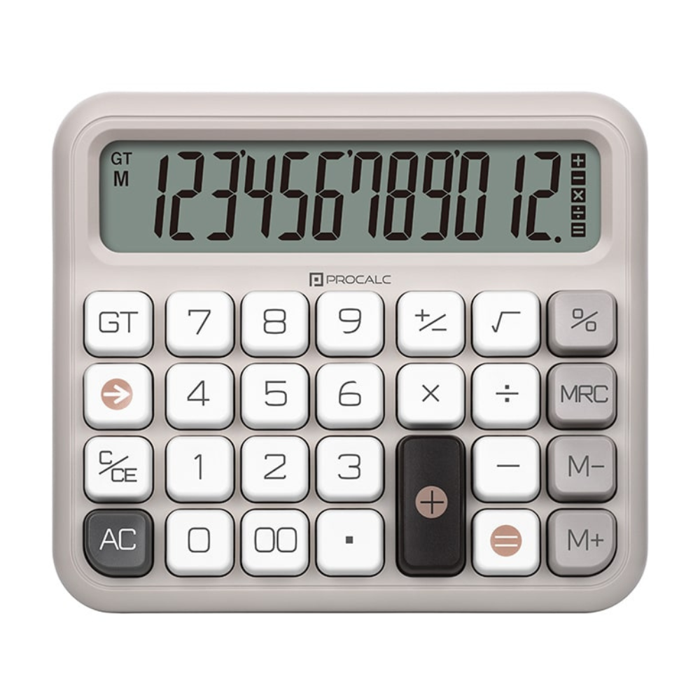 Calculadora De Mesa Procalc Pc315-gy 12 Dígitos Cinza