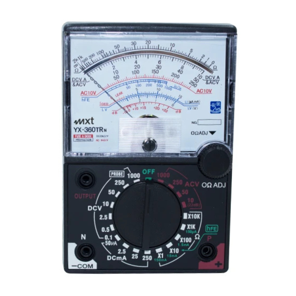 Multímetro Analógico Mxt Ft-360trnl Com Led Indicador De Continuidade