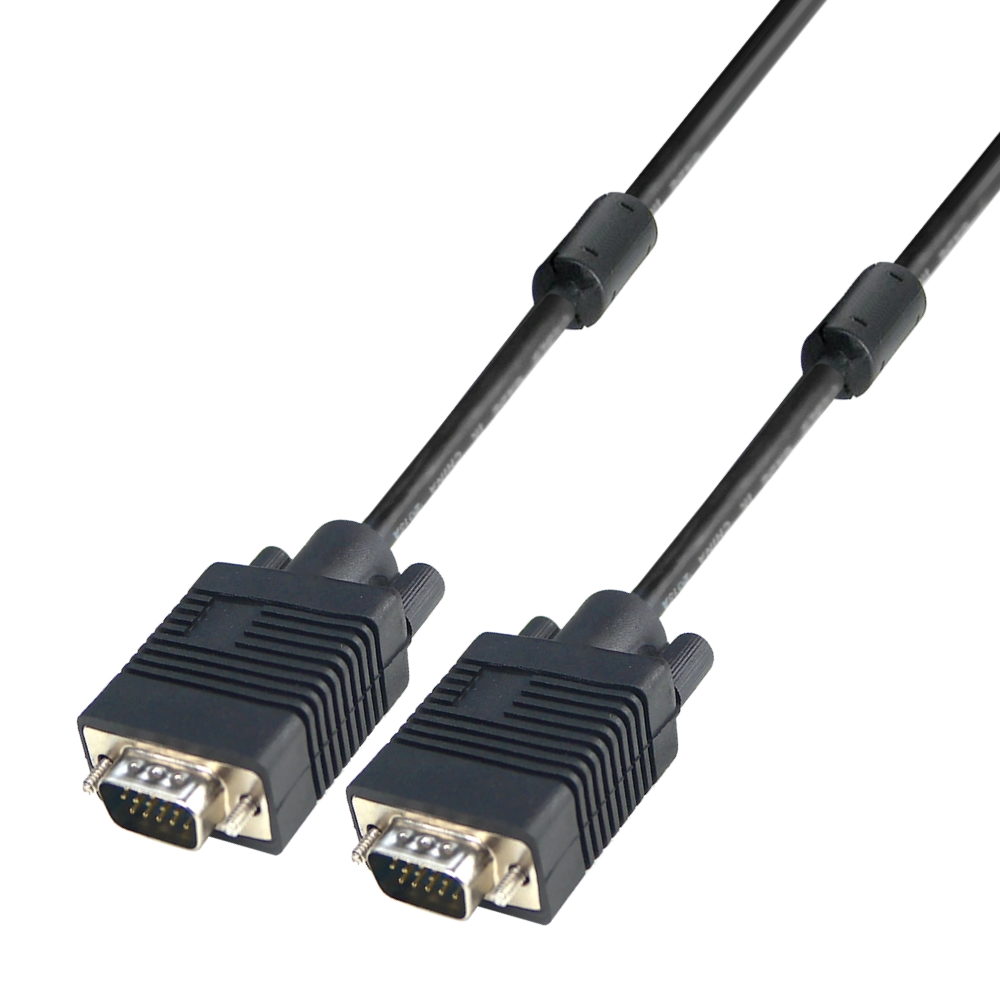 Cabo Vga Macho X Vga Macho Mxt Dupla Blindagem Com Filtro 5.8mm - 03 Metros