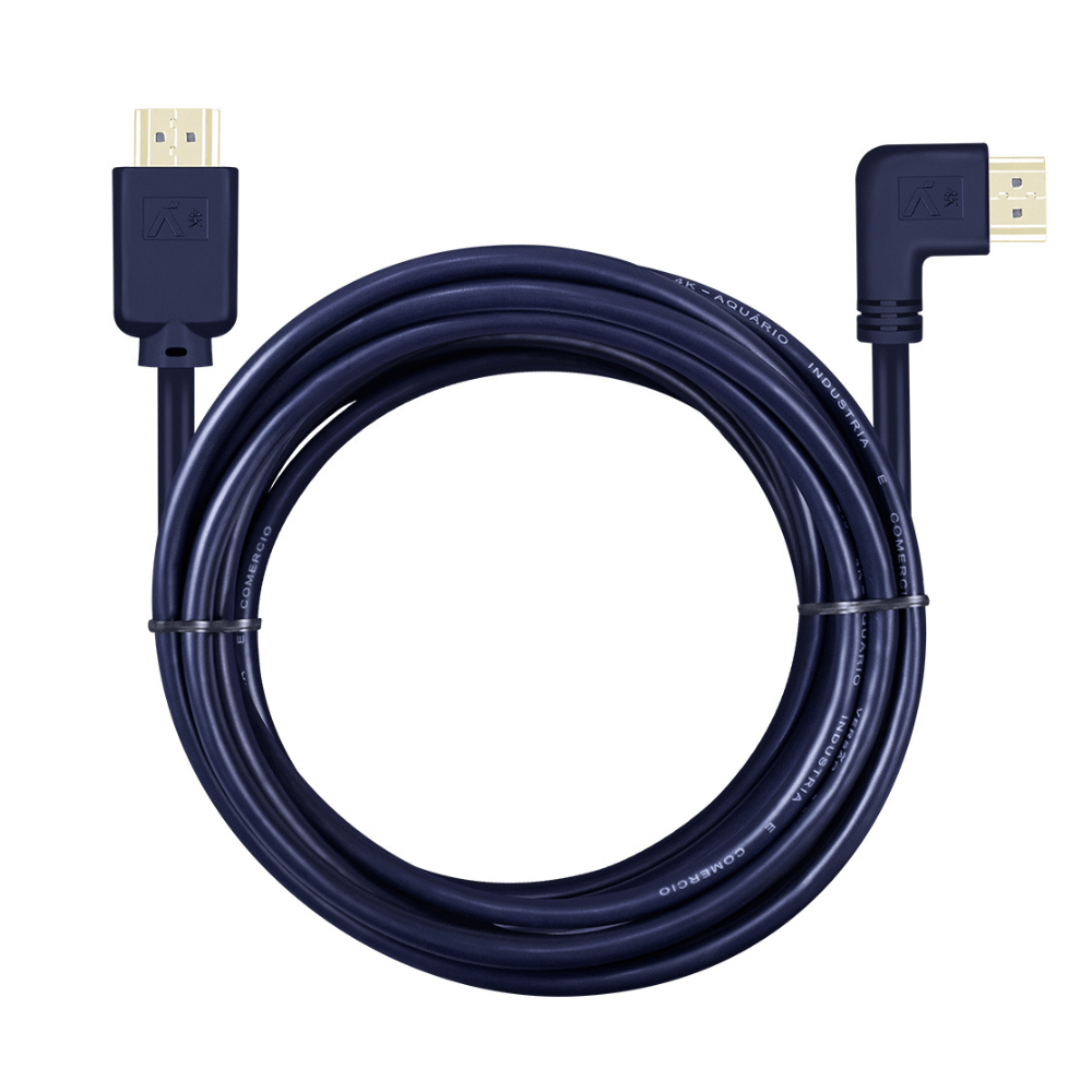 Cabo Hdmi Aquário 4k903 4k Conector 90° - 3m