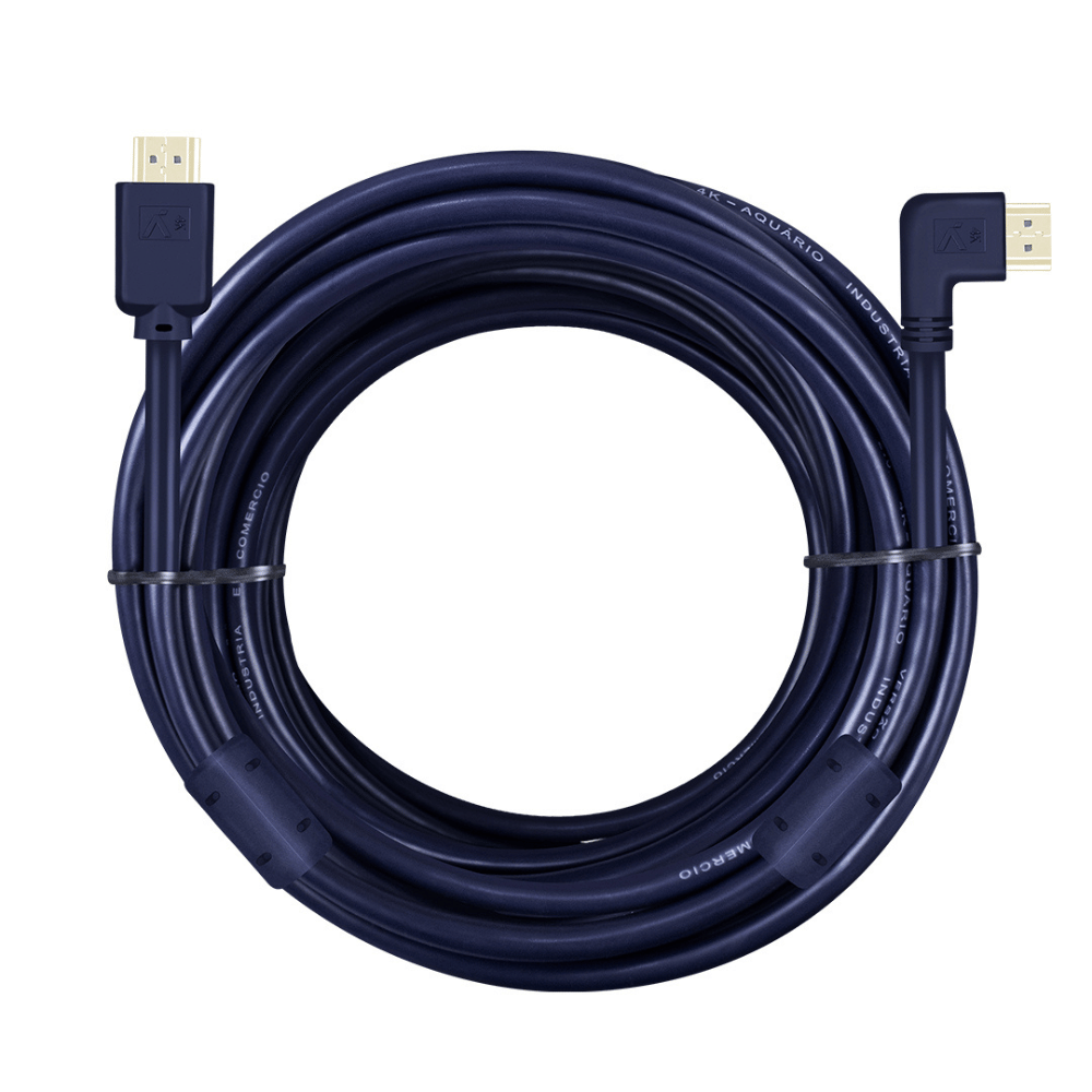 Cabo Hdmi Aquário 4k910 4k Conector 90° - 10m
