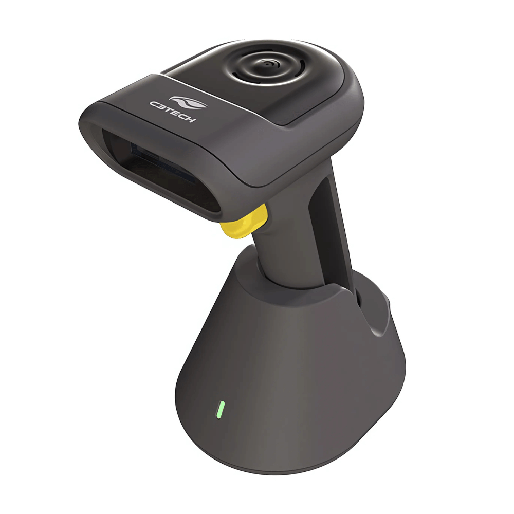 Leitor De Código De Barras C3 Tech Lb-w350bk 1d/2d Sem Fio + Bluetooth
